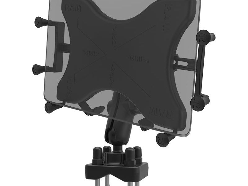 RAM® X-Grip® Mount with Double U-Bolt Base for 9″-11″ Tablets