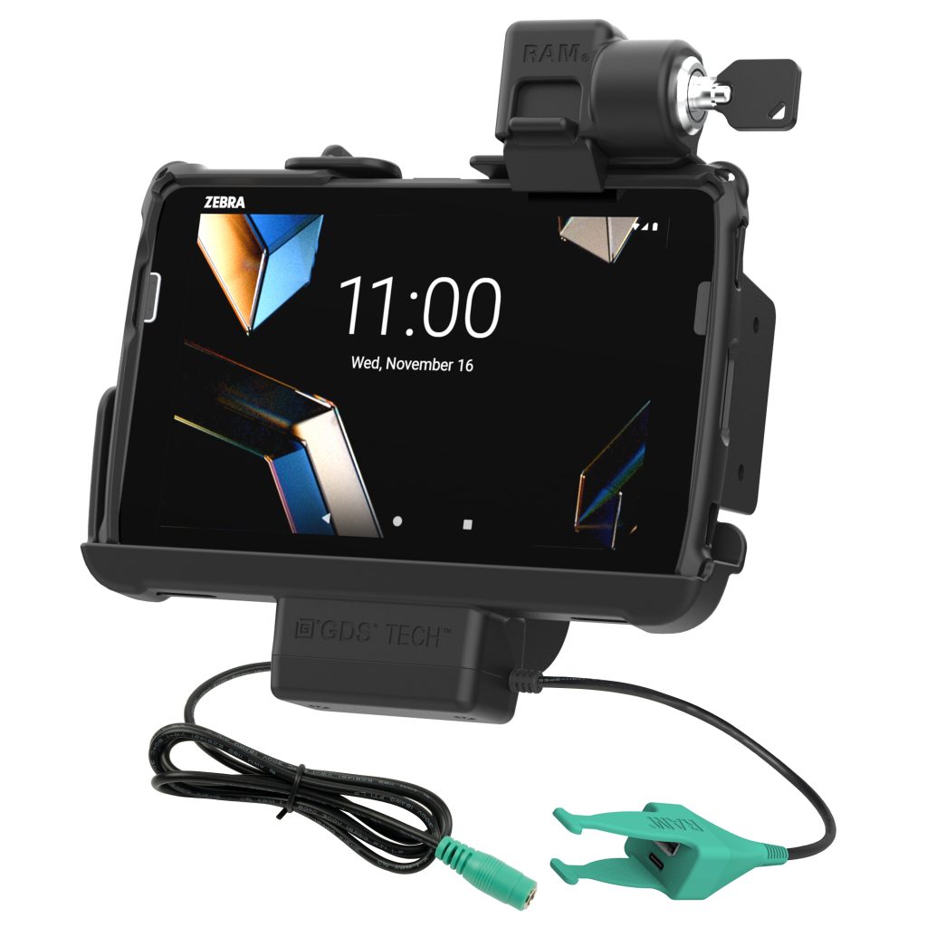 锁定RAM® Tough-Dock™ Power + USB-C和USB-A，适用于Zebra ET 401和ET 4x 8英寸