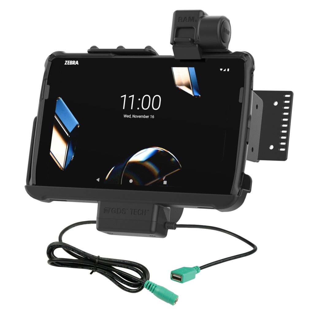 RAM® Tough-Dock™ Power + Data，带锁存，适用于Zebra ET 4x 10英寸