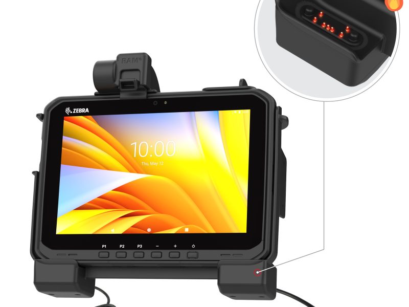 RAM® Power + Data Dock for Zebra ET6x – Heated Pins