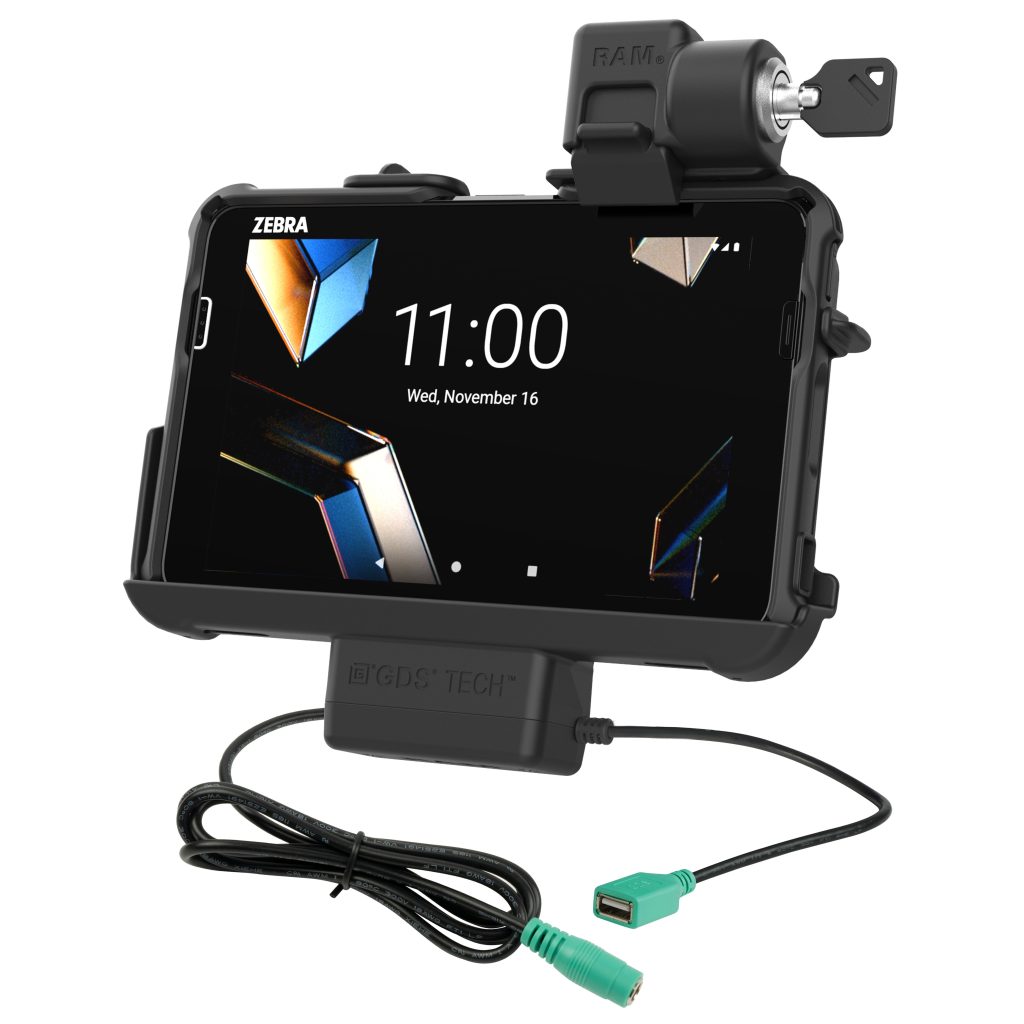 锁定Zebra ET 401 8英寸的RAM® Thin-Dock +数据