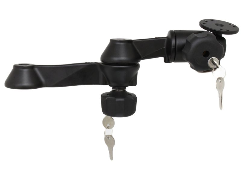 RAM® 12″ Locking Double Swing Arm with Round Plate