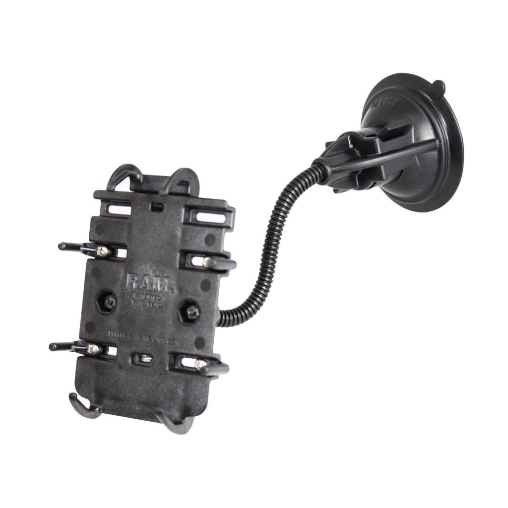 带有RAM® Twist-Lock™吸盘支架的RAM® Quick-Grip™手机支架