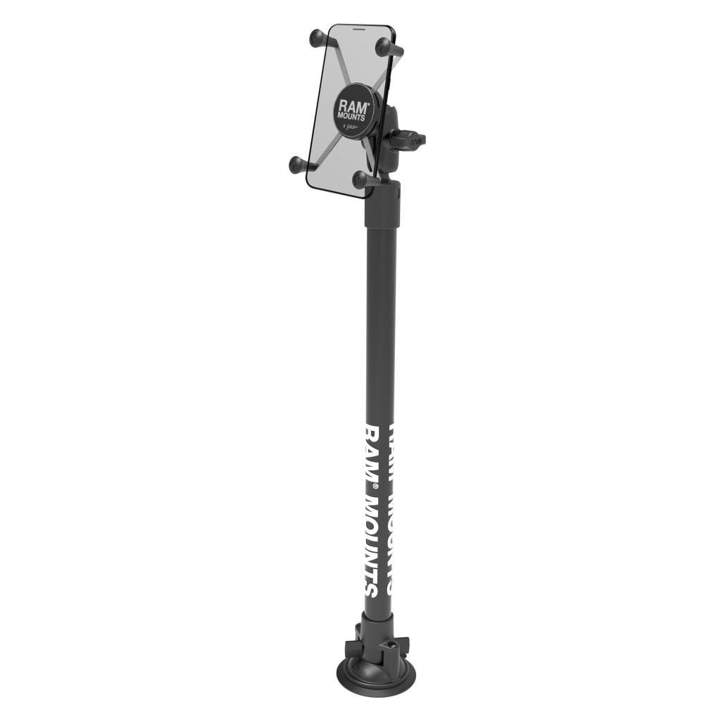 RAM® X-Grip®大型手机底座，配备RAM® Twist-Lock™底座和18英寸杆