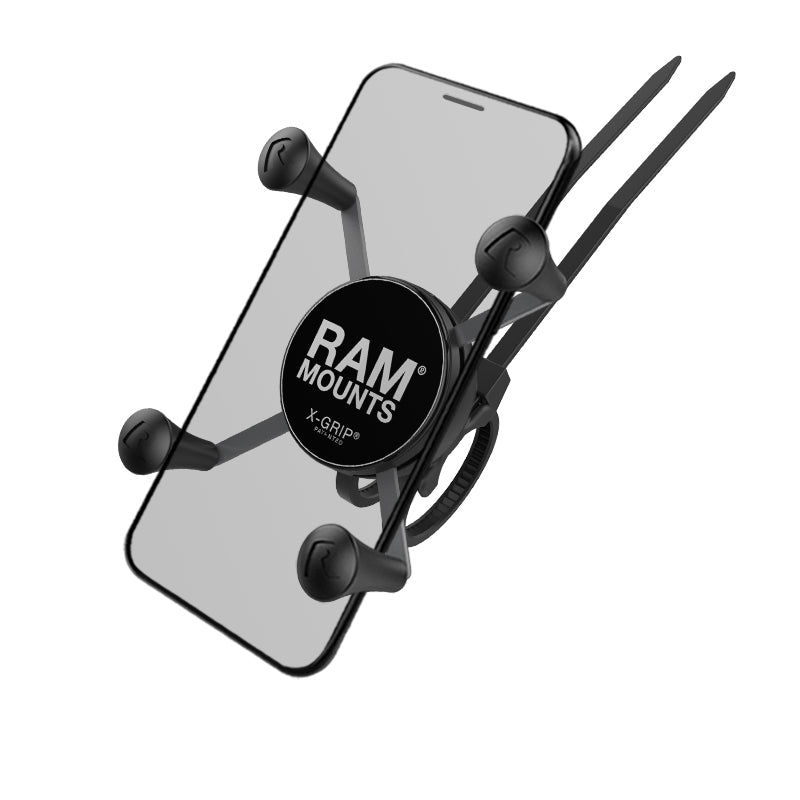 带有RAM® EZ-On/Off™自行车底座的RAM® X-Grip®手机底座