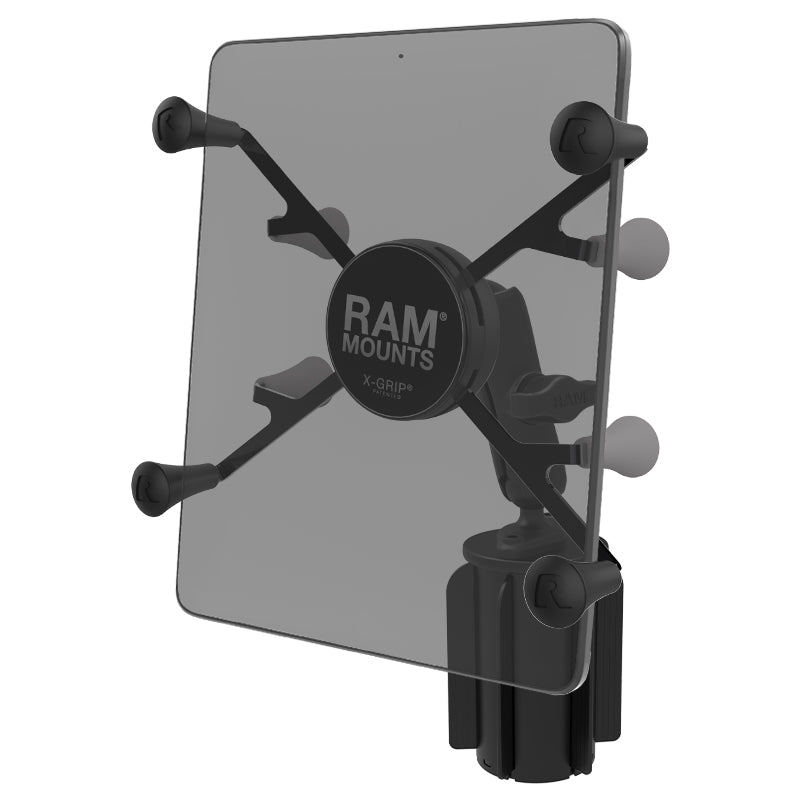 RAM® X-Grip®，带RAM-A-CAN ™ II杯架支架，适用于7英寸-8英寸平板电脑
