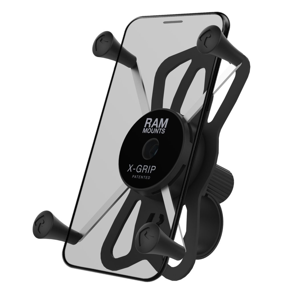 RAM® X-Grip®大型手机支架，配有RAM® Tough-Strap™手柄底座