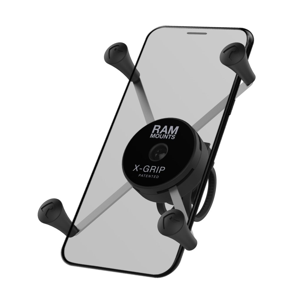 RAM® X-Grip®大型手机支架，带低胸拉链手柄底座