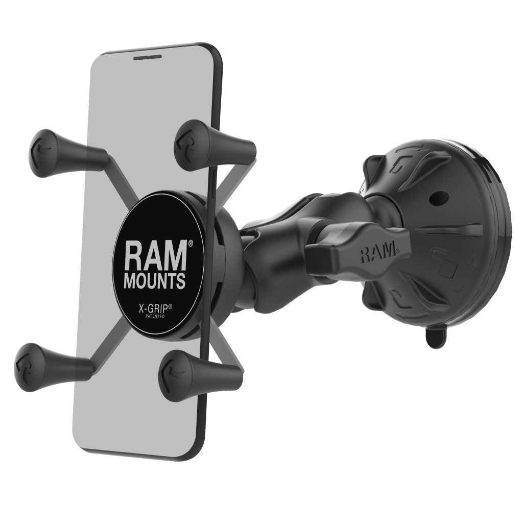 RAM® X-Grip®手机支架，带低矮吸盘-短