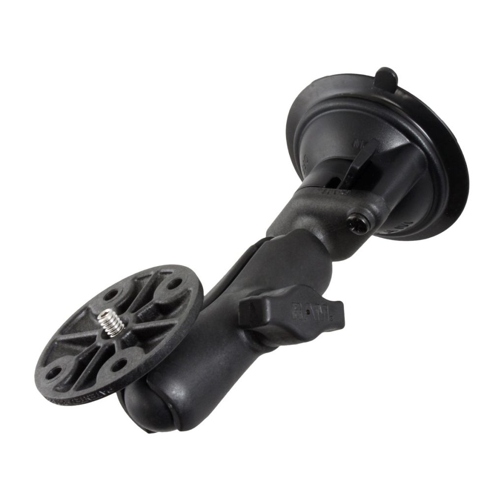 RAM® Twist-Lock™复合吸座，带圆板和1/4”-20螺柱