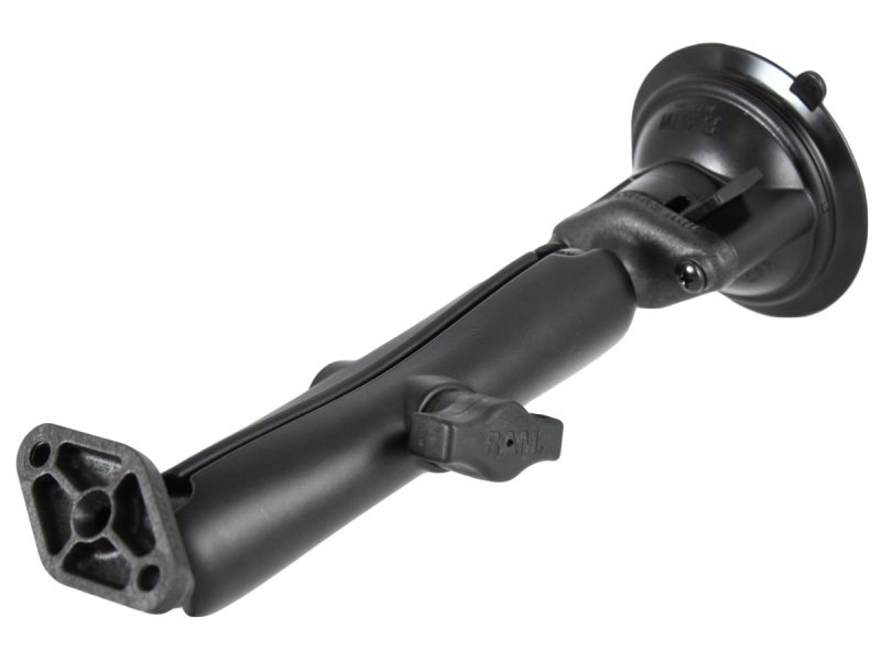 RAM® Twist-Lock™ Composite Suction Cup Double Ball Mount – Long