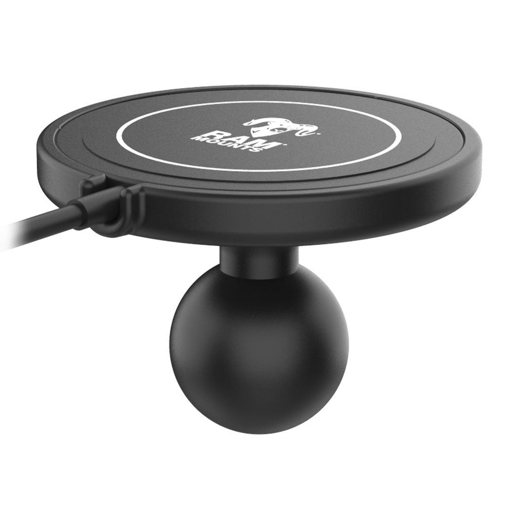 带RAM® Qi 2 15 W无线充电器的RAM®球适配器