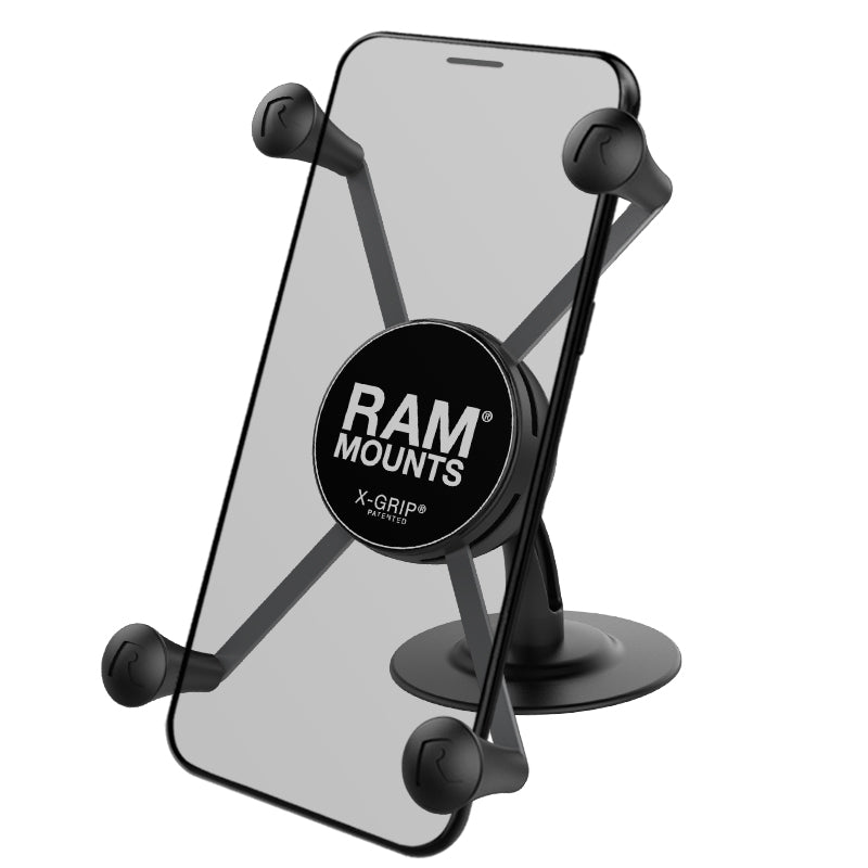 RAM® X-Grip®大号手机支架，带Lil Buddy™粘合剂隔板