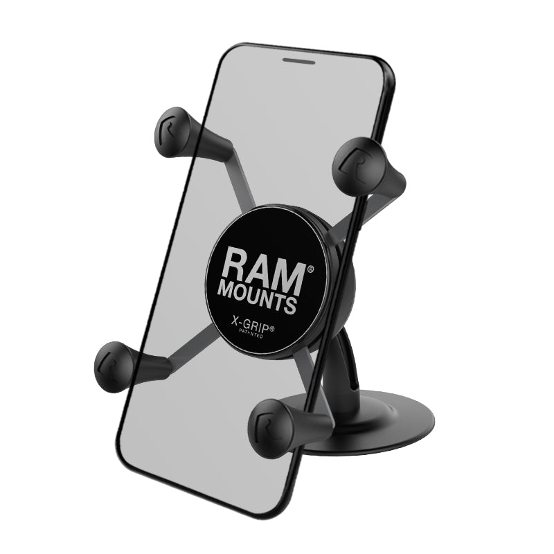 RAM® X-Grip®手机支架，带Lil Buddy™粘合剂隔板