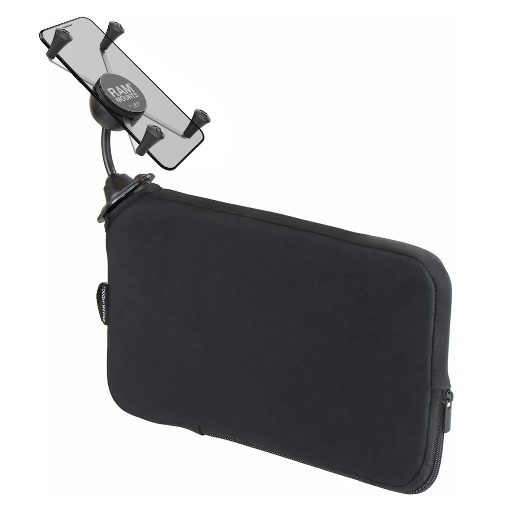 RAM® X-Grip®大型手机支架，配备RAM® Tough-Wedge™底座- Snap-Link