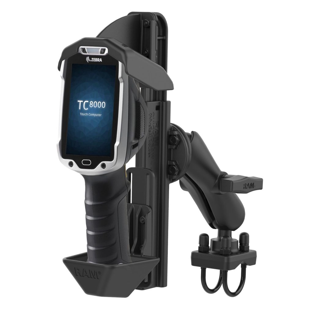 适用于Zebra TC 8000/8300的RAM® Quick-Draw™底座，带双U型螺栓底座