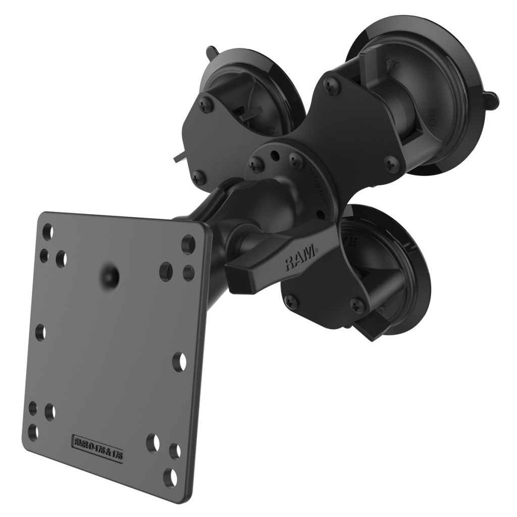 RAM® Twist-Lock™三吸座，带100 x100 mm ESA板-短