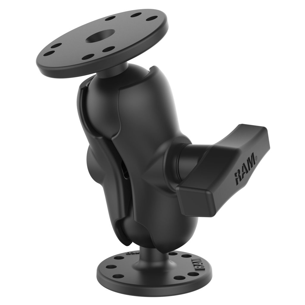 RAM®通用双球座，带两个圆板- C尺寸短