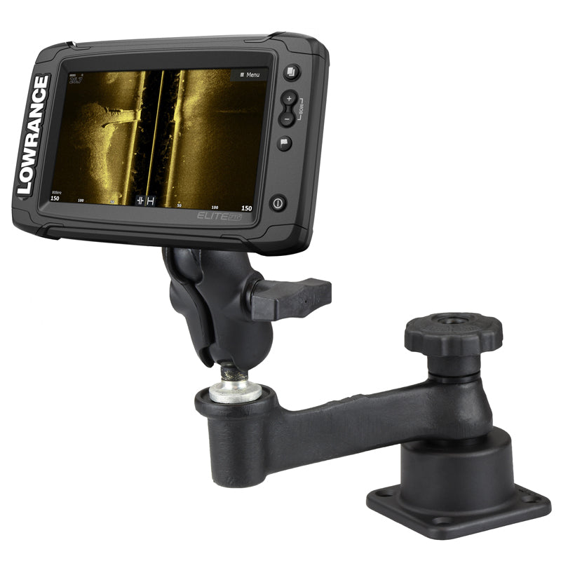 Lowrance Elite-5系列的RAM®水平摆臂支架