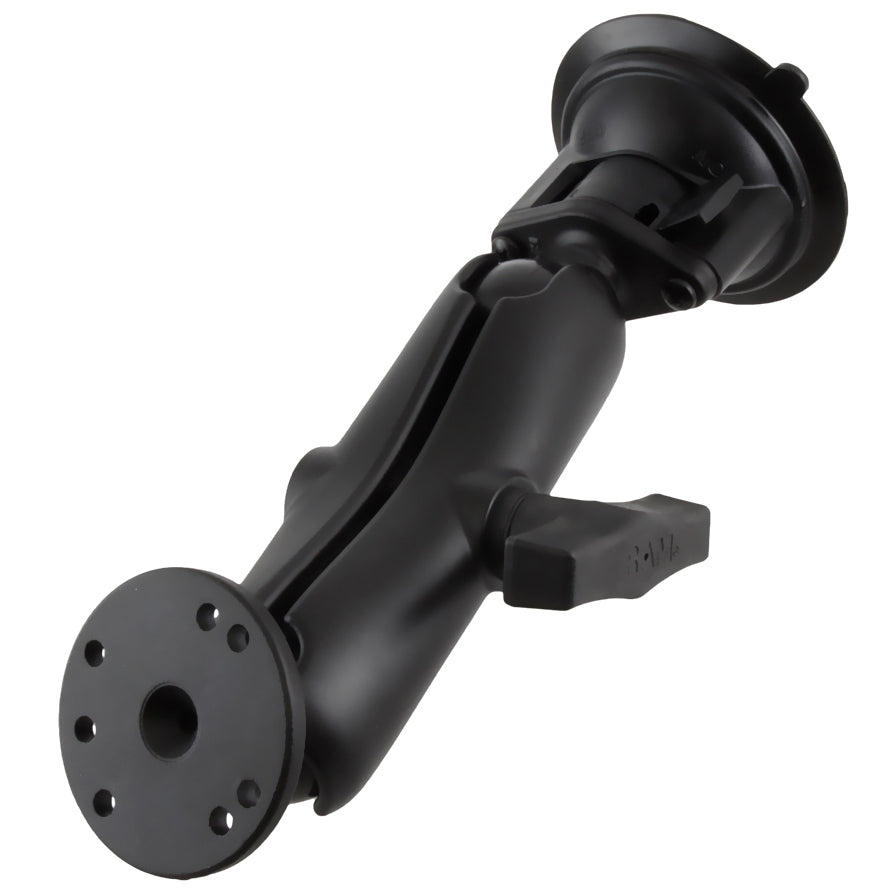 RAM® Twist-Lock™吸盘支架，带圆板适配器-中型