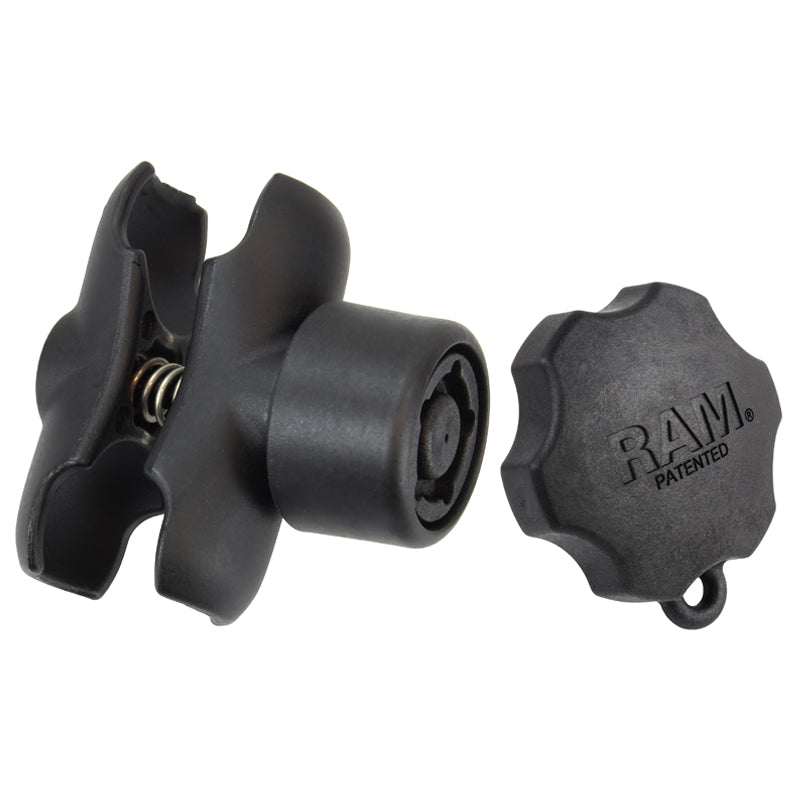 RAM®双插座臂，带RAM® Pin-Lock™安全旋钮- C尺寸短