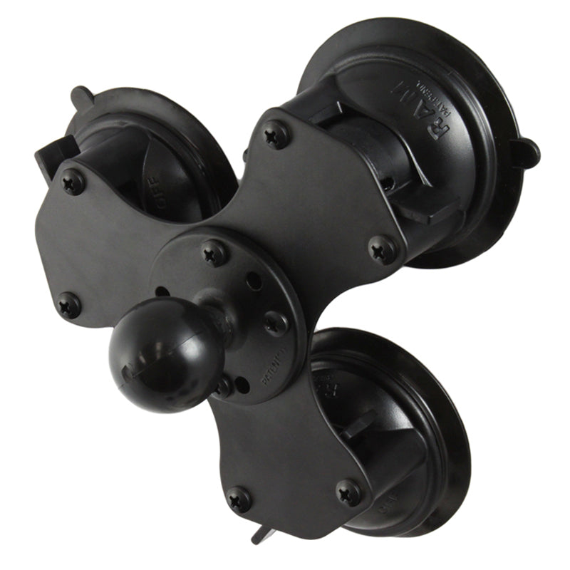RAM® Twist-Lock™带球的三重吸盘底座