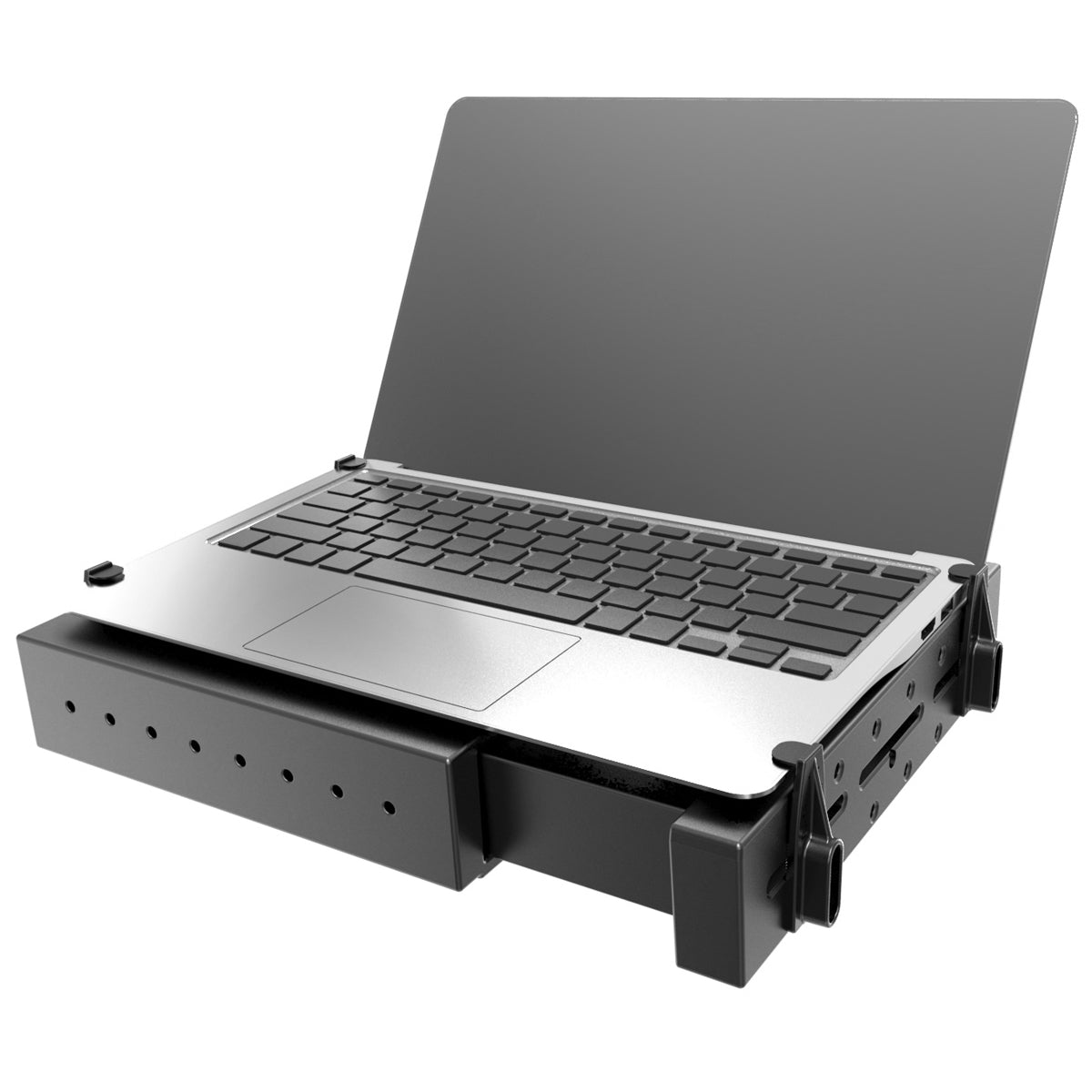 RAM® Tough-Tray™弹簧加载笔记本电脑支架，带扁平固定臂