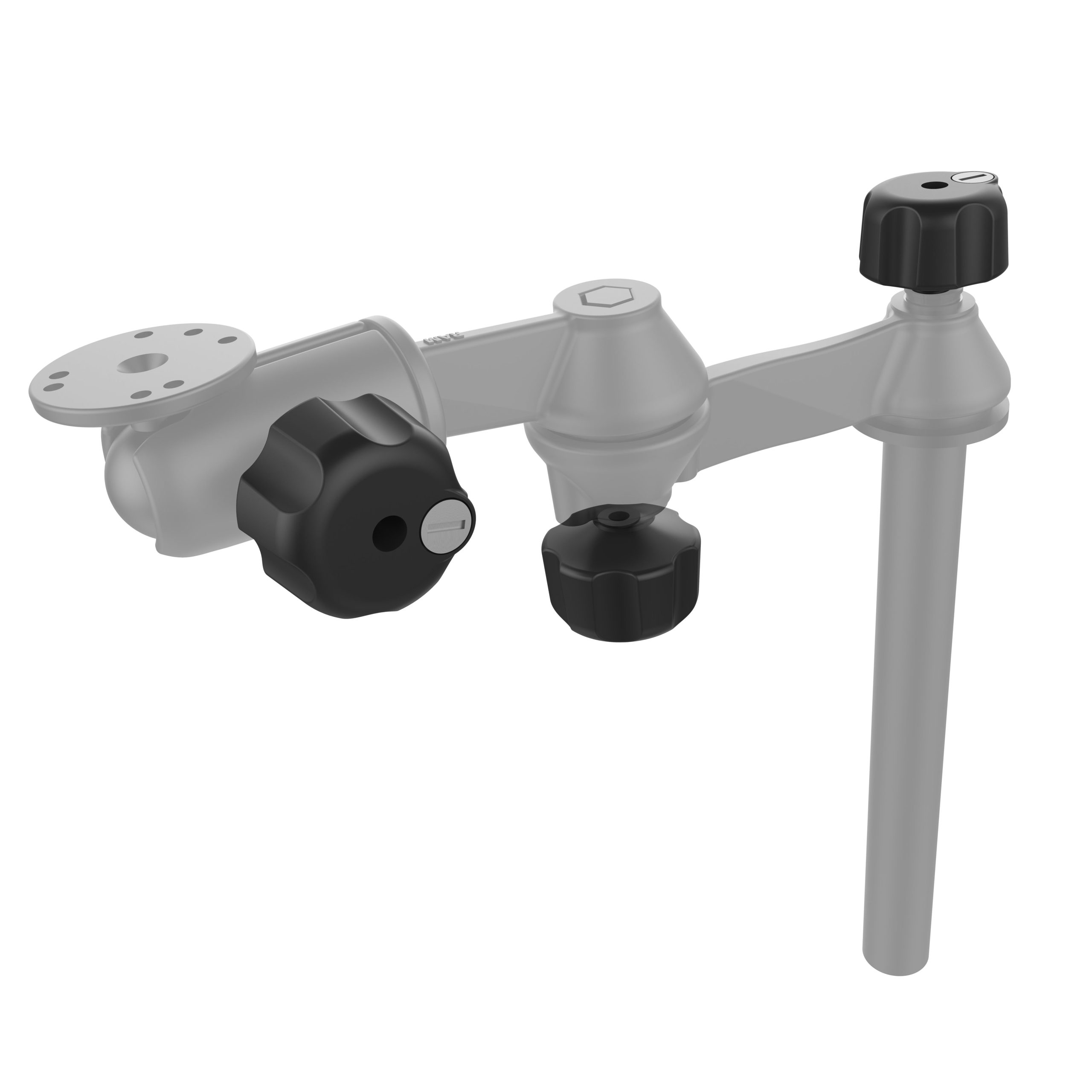 RAM® Safe-N-Secure™锁紧旋钮套件，用于摆臂和RAM® Tele-Pole™