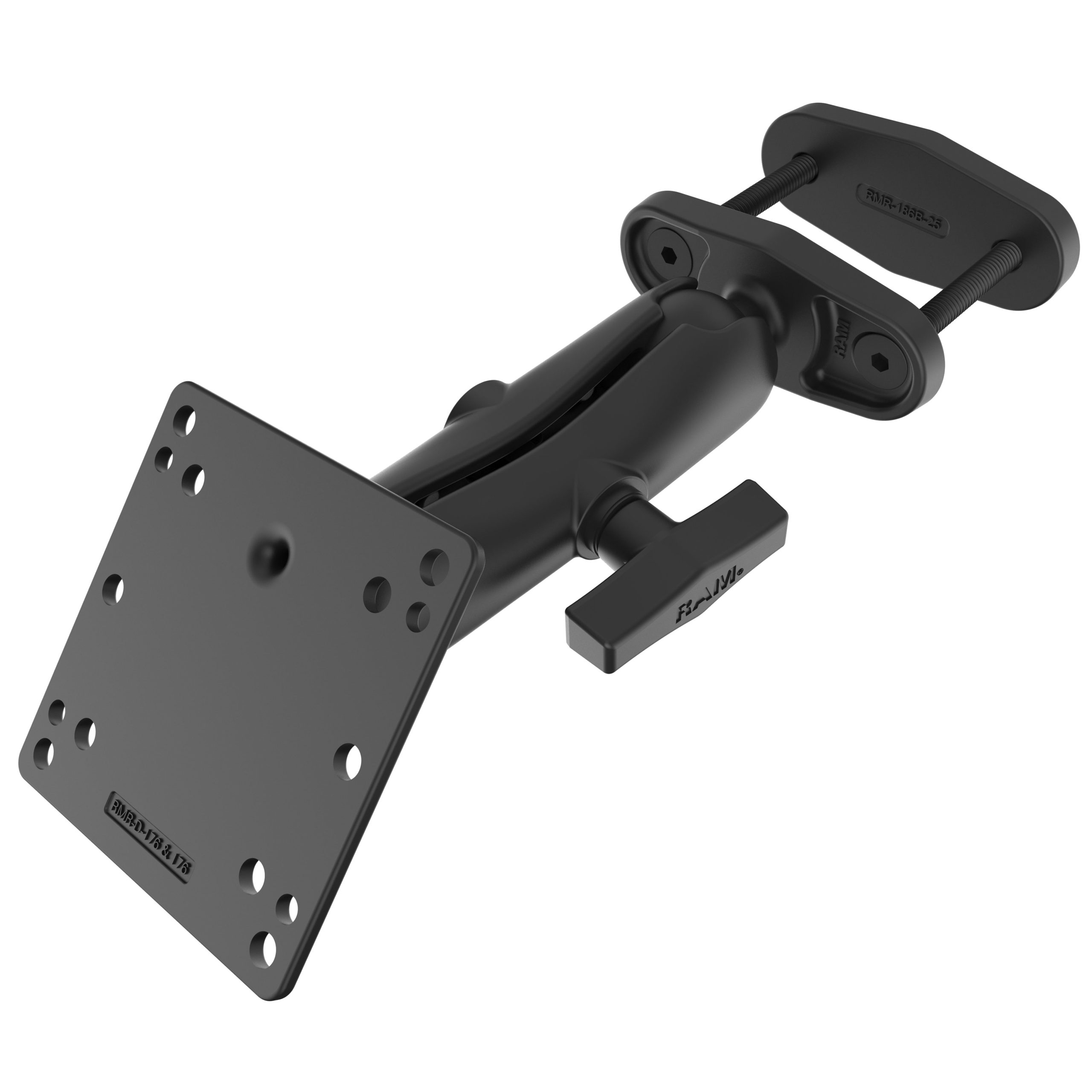 RAM® 2.5”方柱夹座，带100 x100 mm ESA板