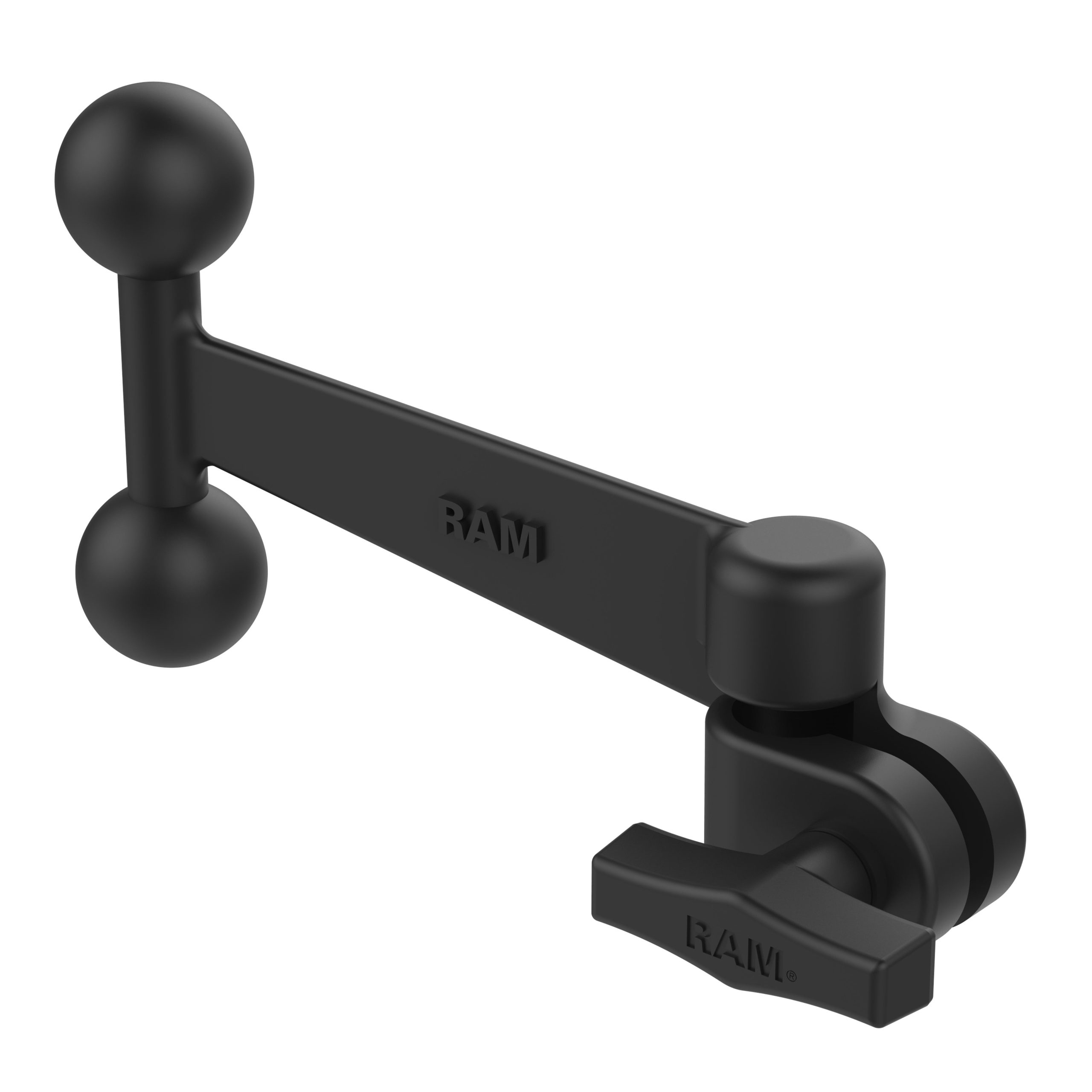 RAM®摆臂延伸件，带1/2”NPT孔和双球适配器