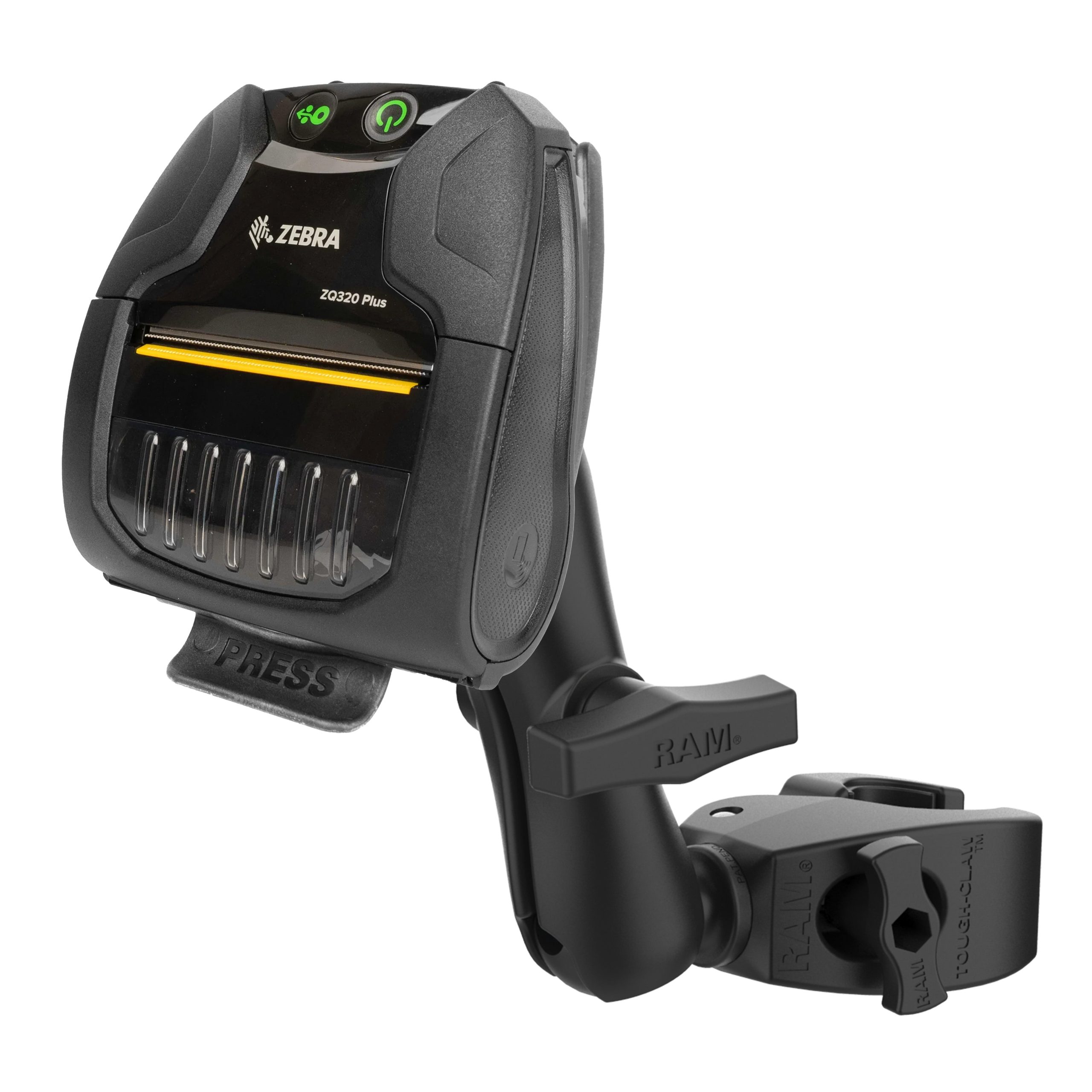 适用于Zebra ZQ 320的RAM®打印机底座，配有中号Tough-Claw™