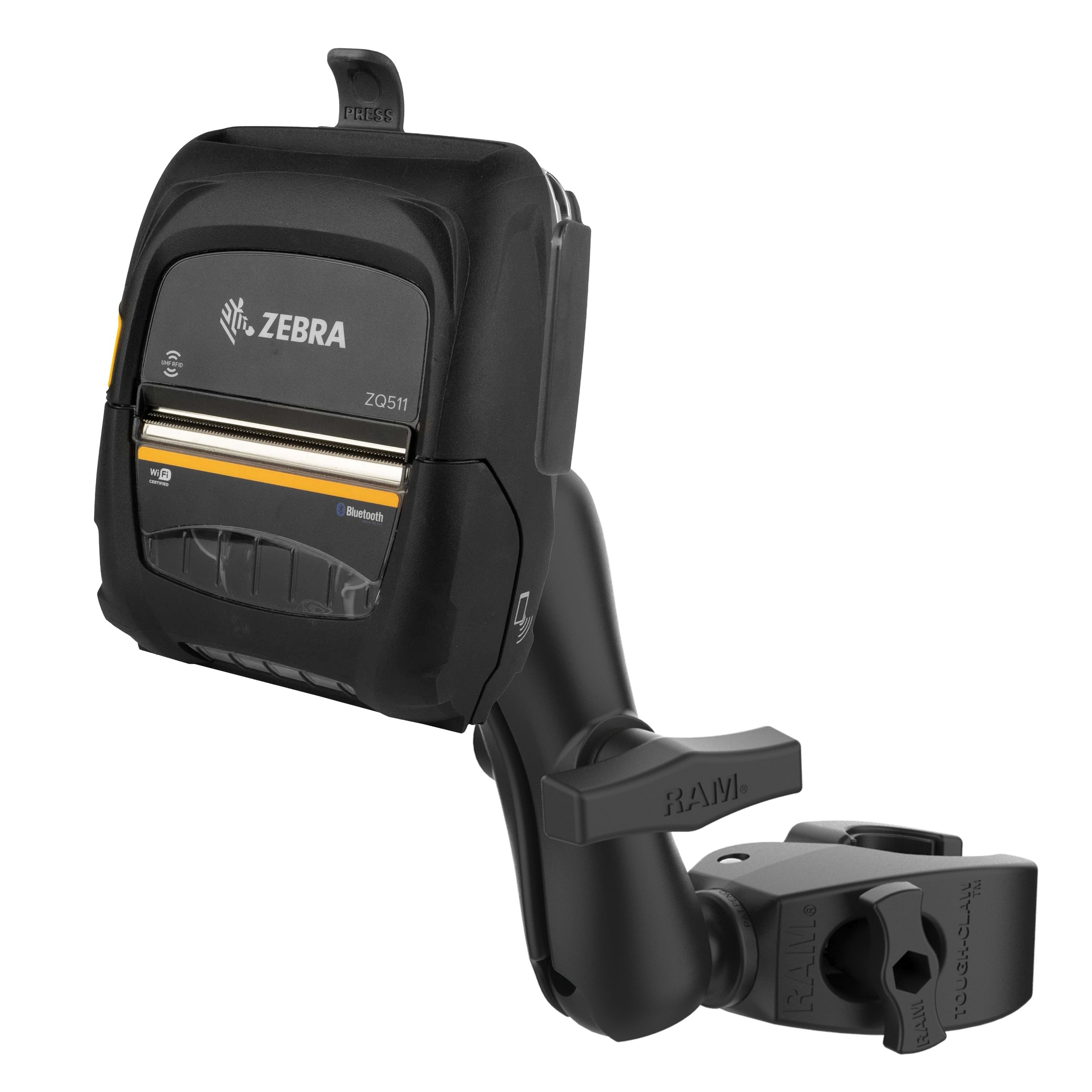适用于Zebra ZQ 511的RAM®打印机底座，配有中号Tough-Claw™