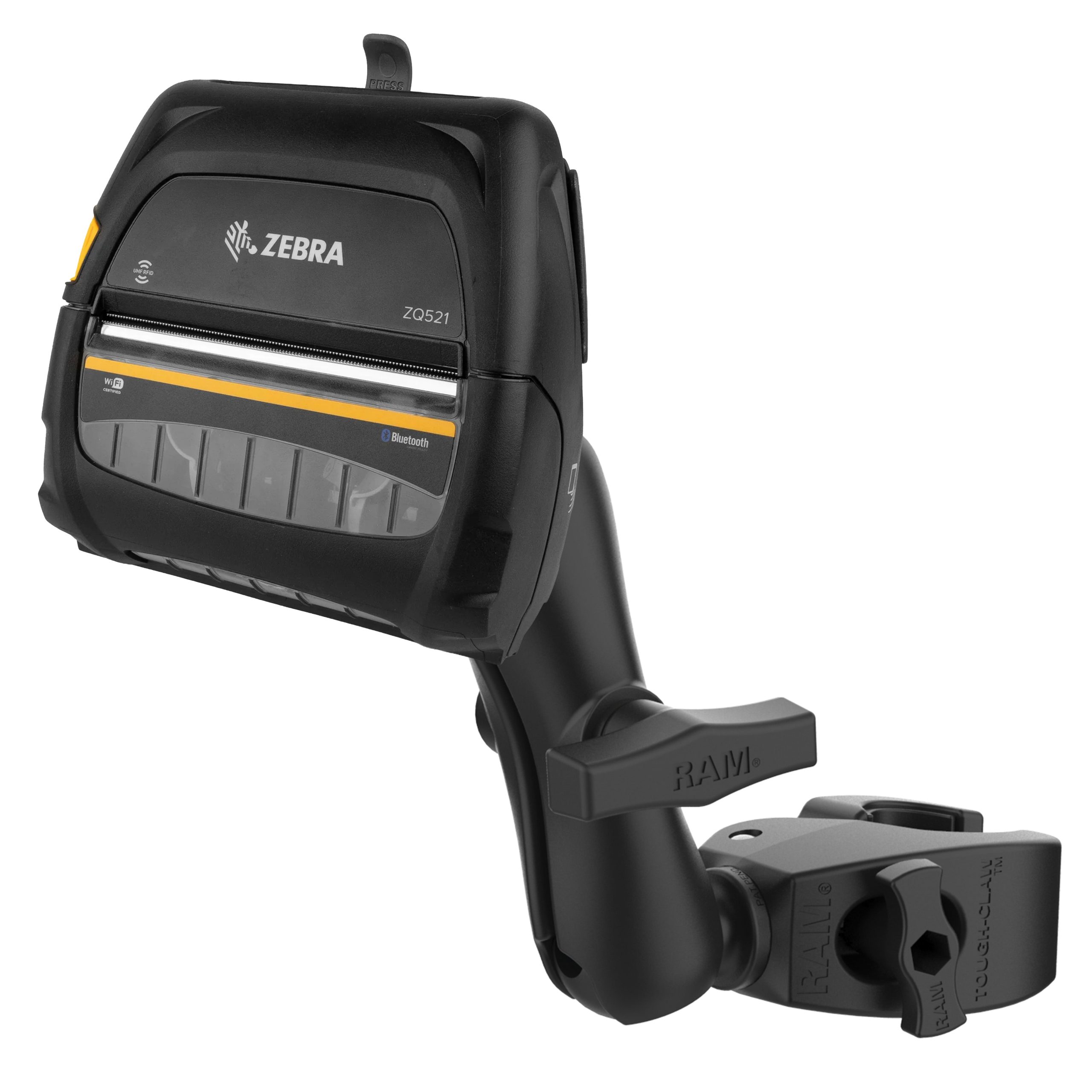 适用于Zebra ZQ 521的RAM®打印机底座，配有中号Tough-Claw™