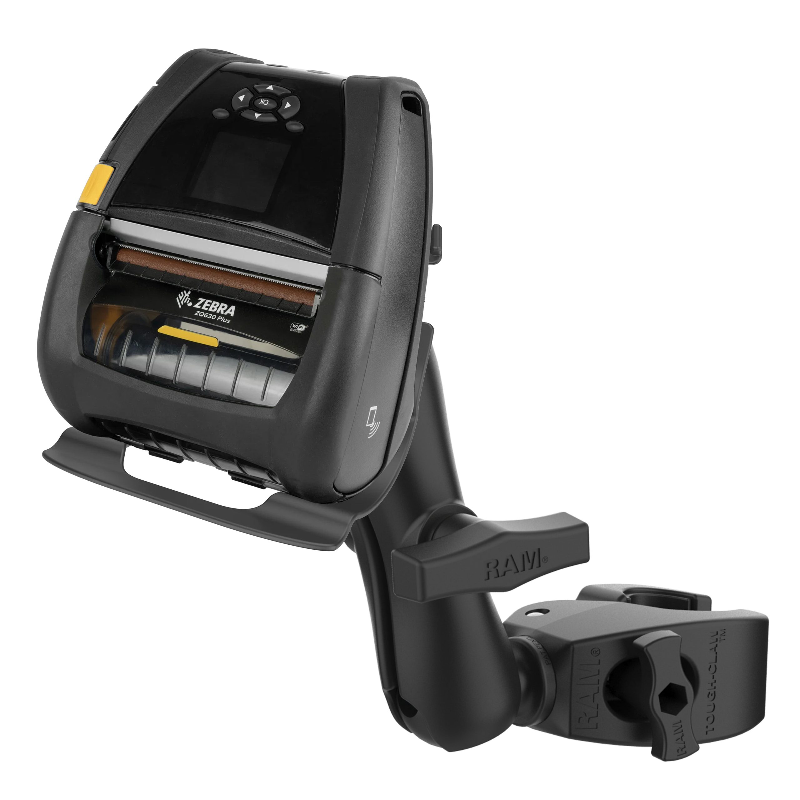 适用于Zebra ZQ 630的RAM®打印机底座，配有中号Tough-Claw™