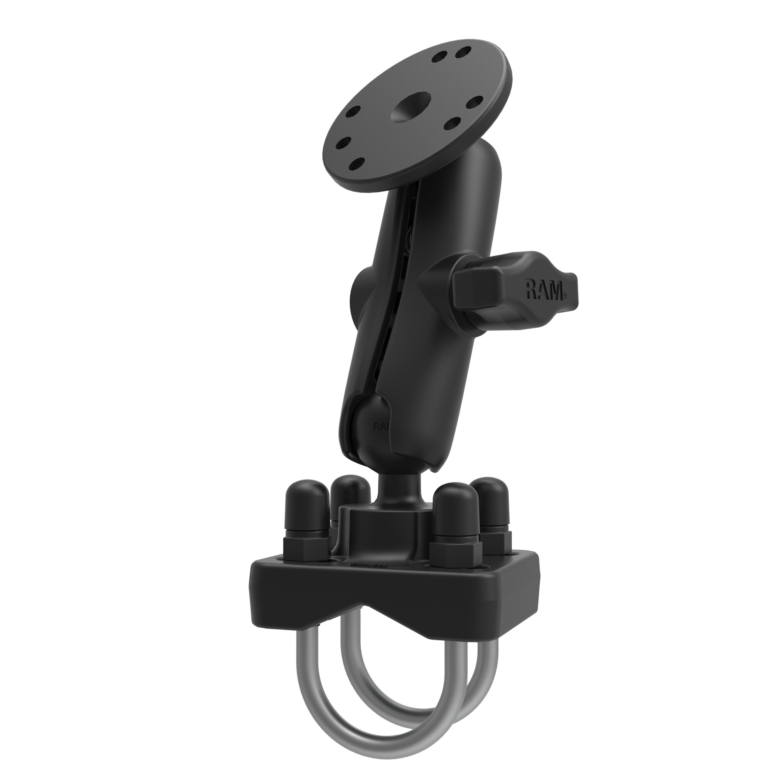 RAM®双U型螺栓轨道安装，适用于较小的轨道- B尺寸中号