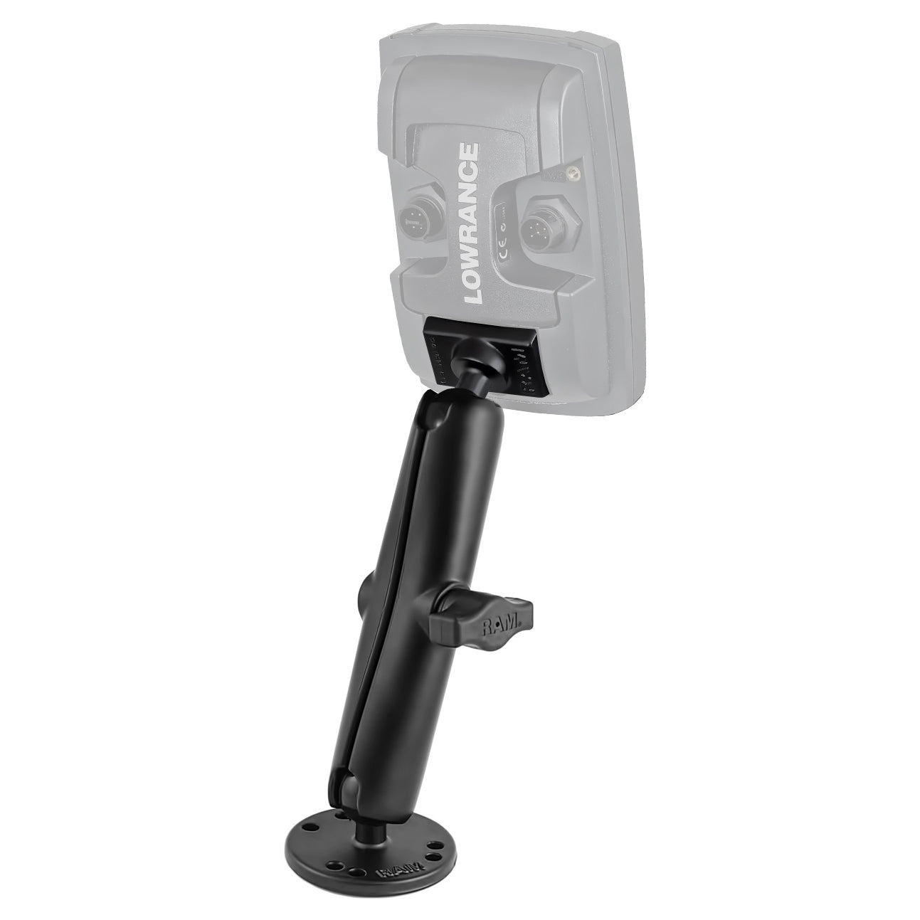 适用于Lowrance Elite-4和Mark-4的RAM®双球座
