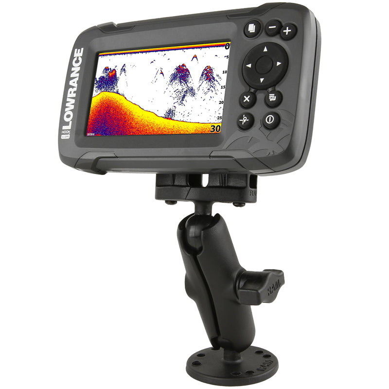 适用于Lowrance Eagle 4和5、Hook²和Reveal系列的RAM®双球安装