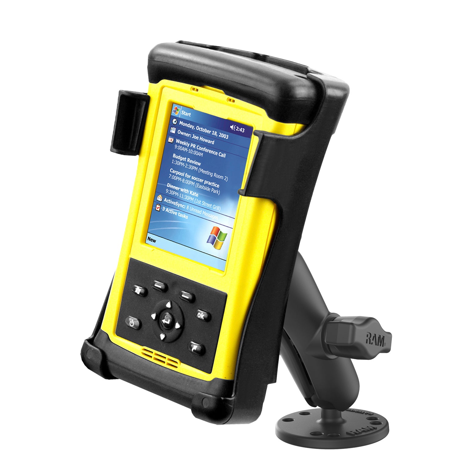 适用于Trimble Recon的RAM®钻制双球支架