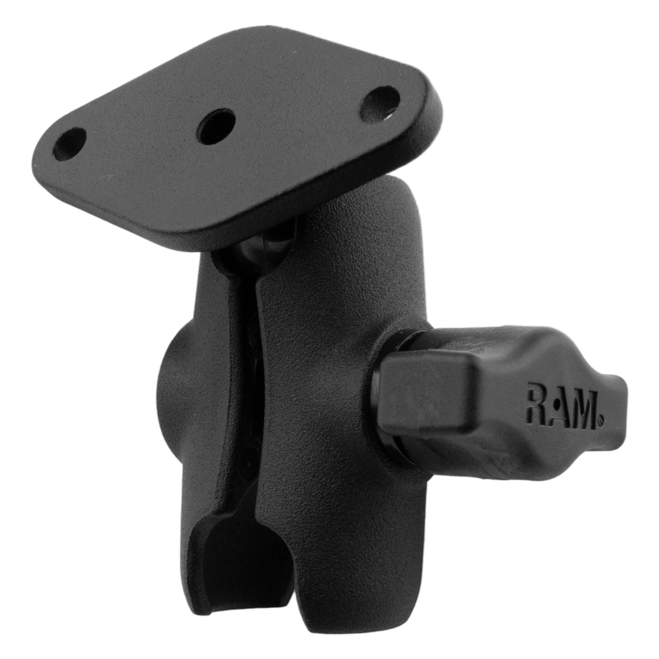 RAM®双插座臂，带钻石板- B尺寸短