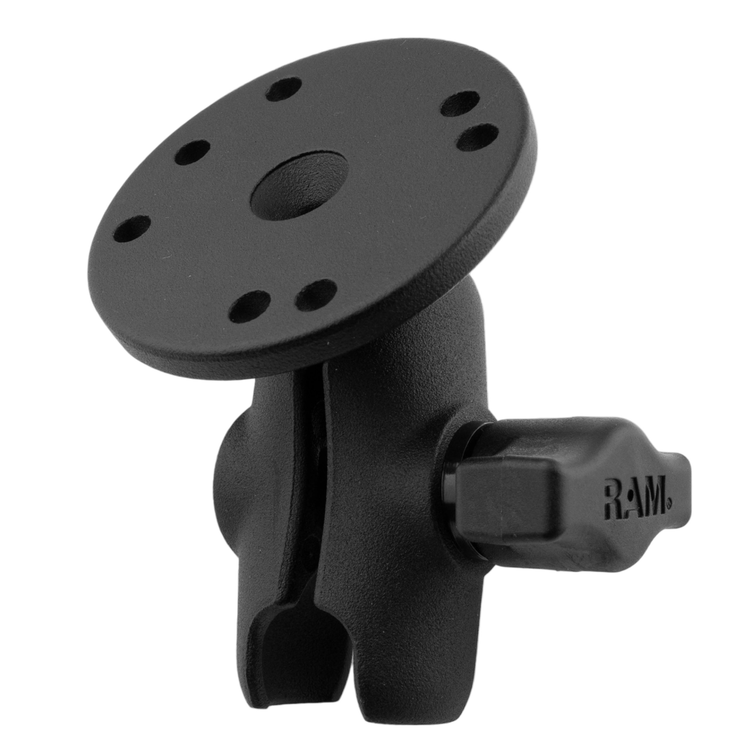 RAM®双插座臂，带圆板- B尺寸短