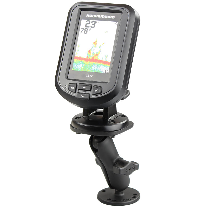 用于Humminbird Piranha的RAM®钻制双球支架+更多