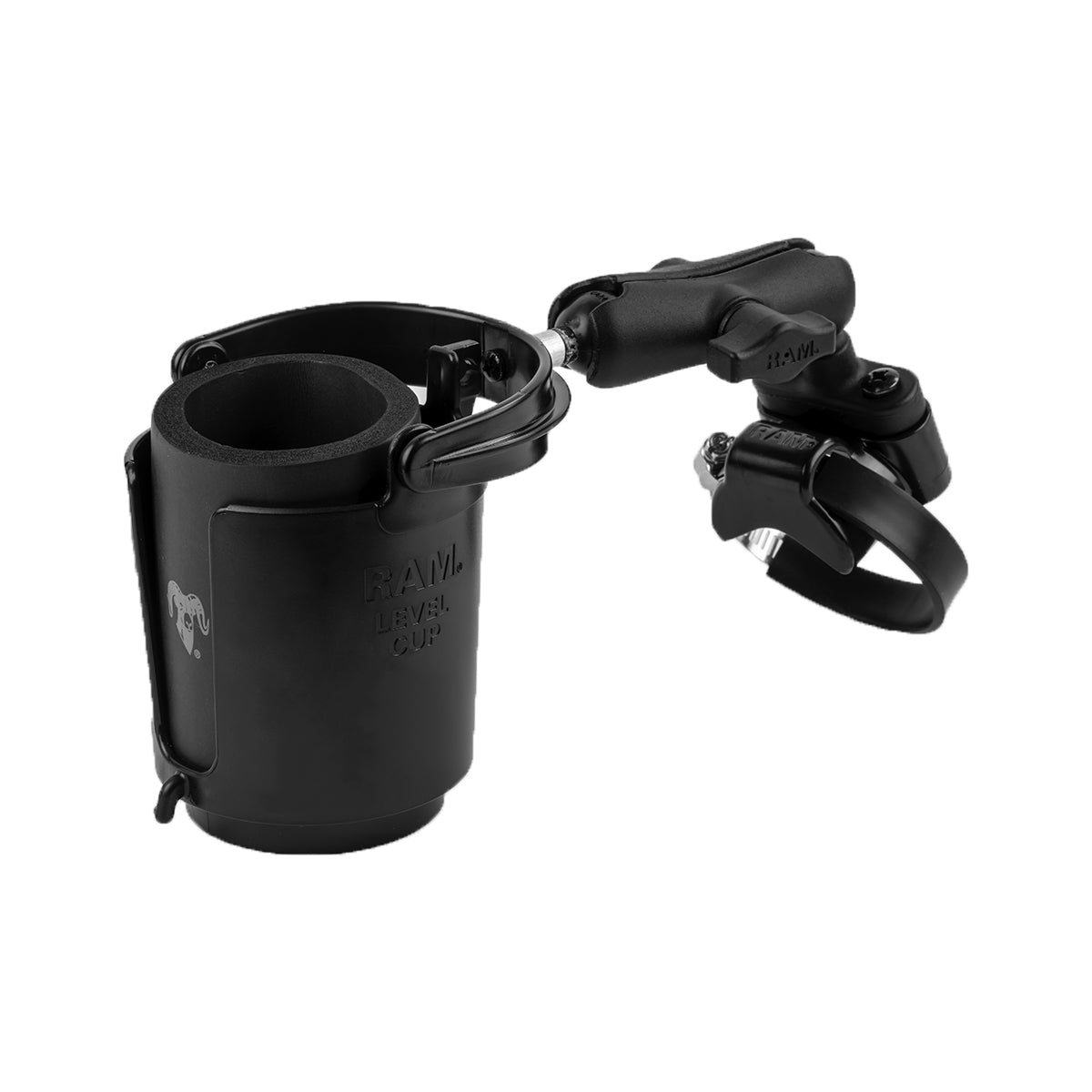 RAM® Level Cup™ 16盎司饮料架，带ATV/UTV轨道底座