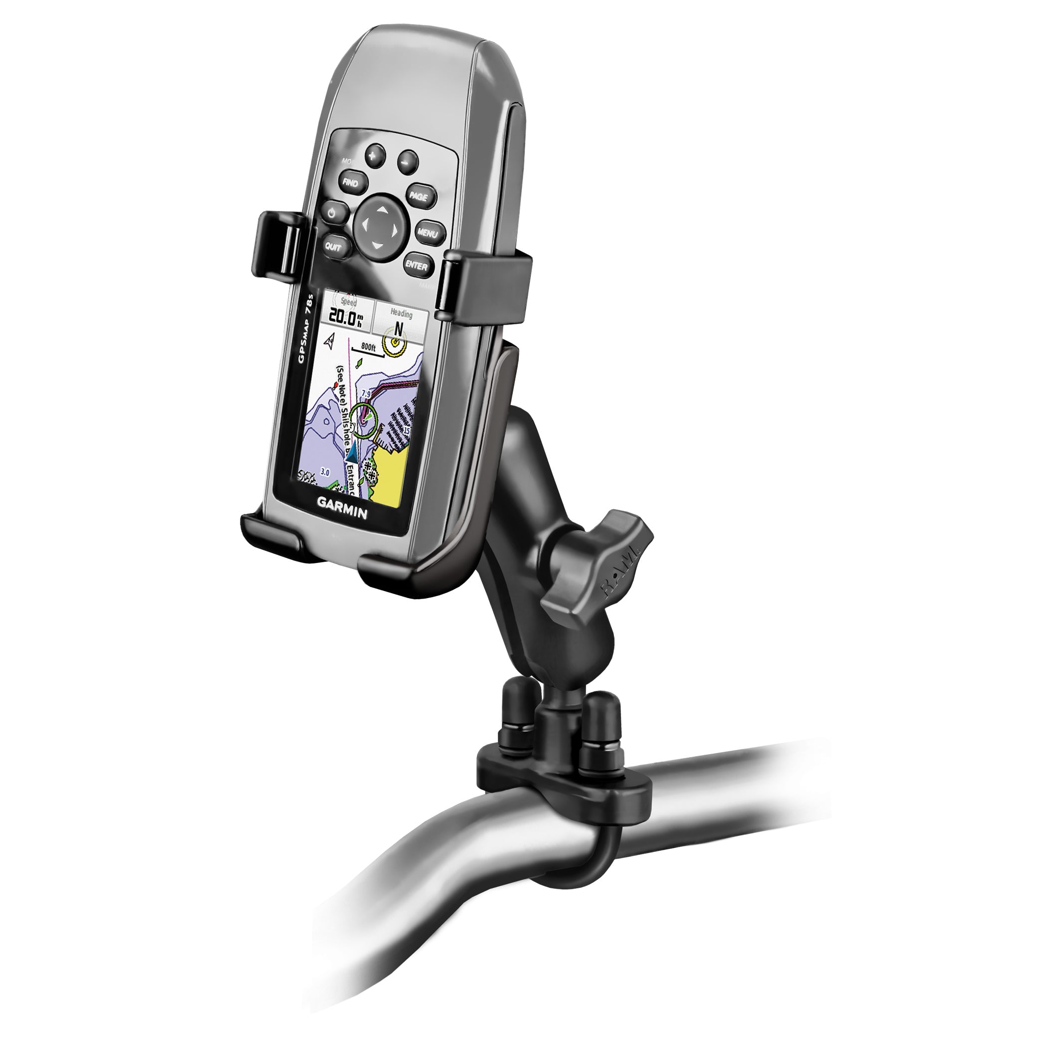 适用于Garmin GPSMAP 73、78、78 S、78 SC的RAM® U型螺栓底座-锌
