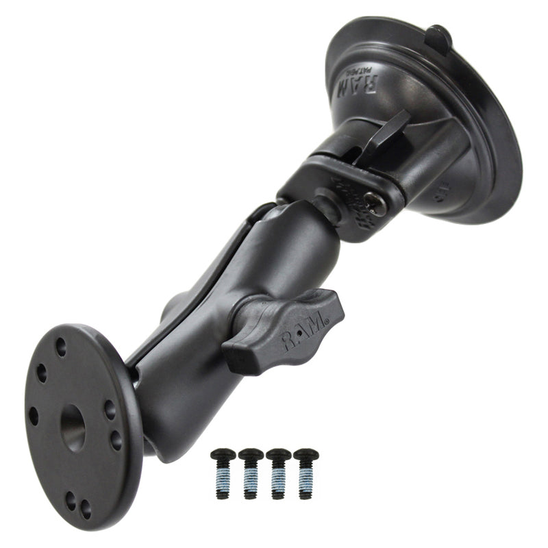 RAM® Twist-Lock™吸盘支架，带圆板和硬件