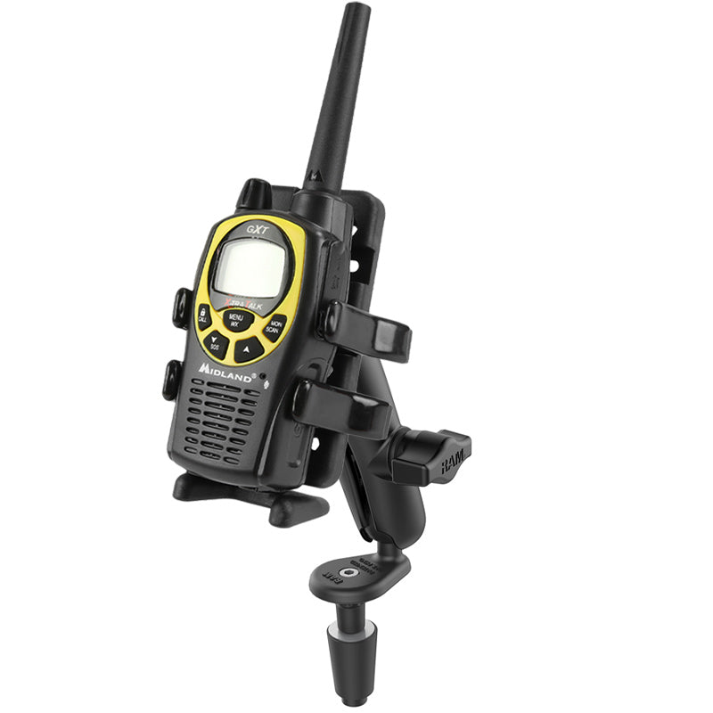 RAM® Fork Stem支架，配有RAM® Finger-Grip™ GPS/Radio支架