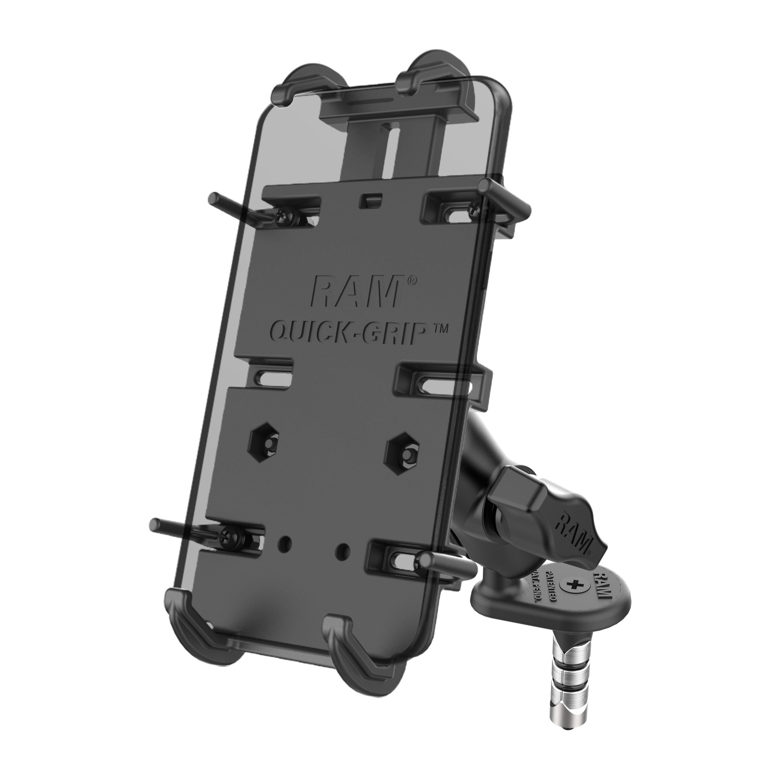 RAM® Quick-Grip™ XL手机支架，带叉子柄楔形底座-短