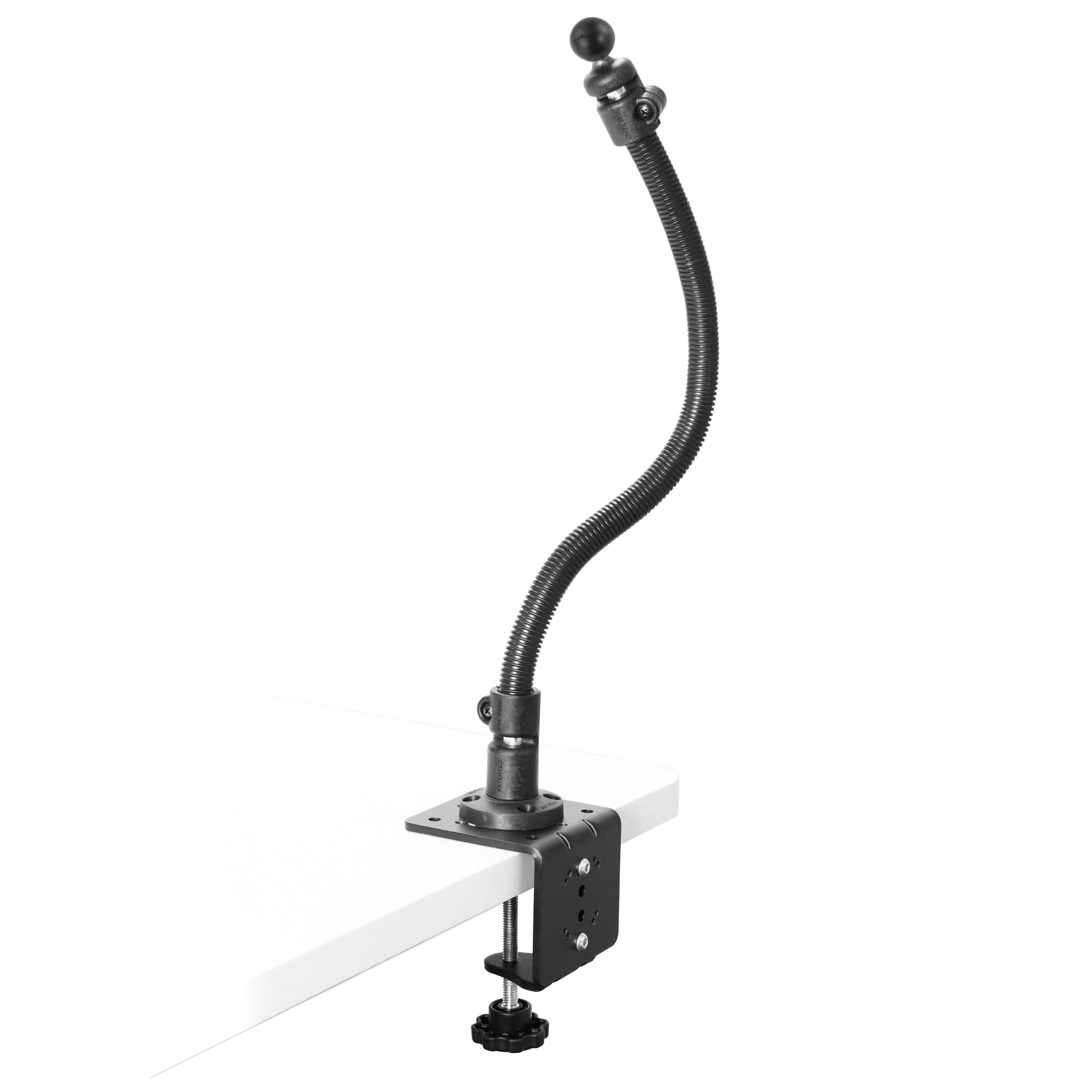RAM®重型C形钳底座，带18英寸Flex-Rod™，带球- B尺寸