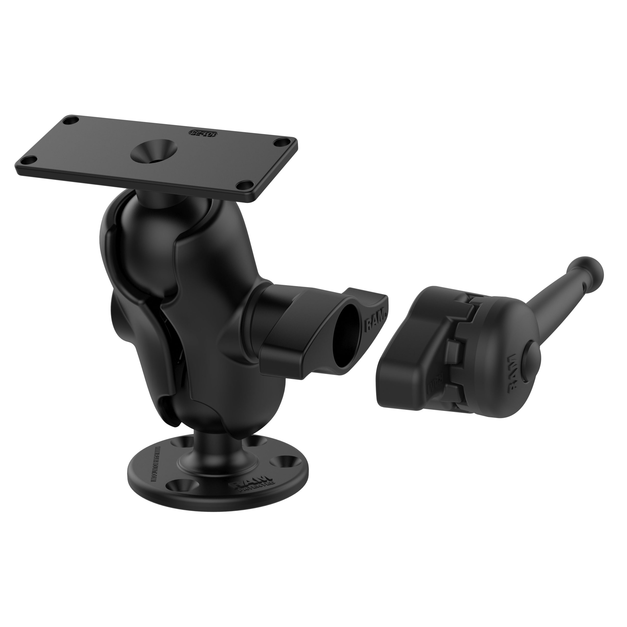 RAM®钻制球座，适用于Humminbird螺旋桨8-15，XPLORE和Apex