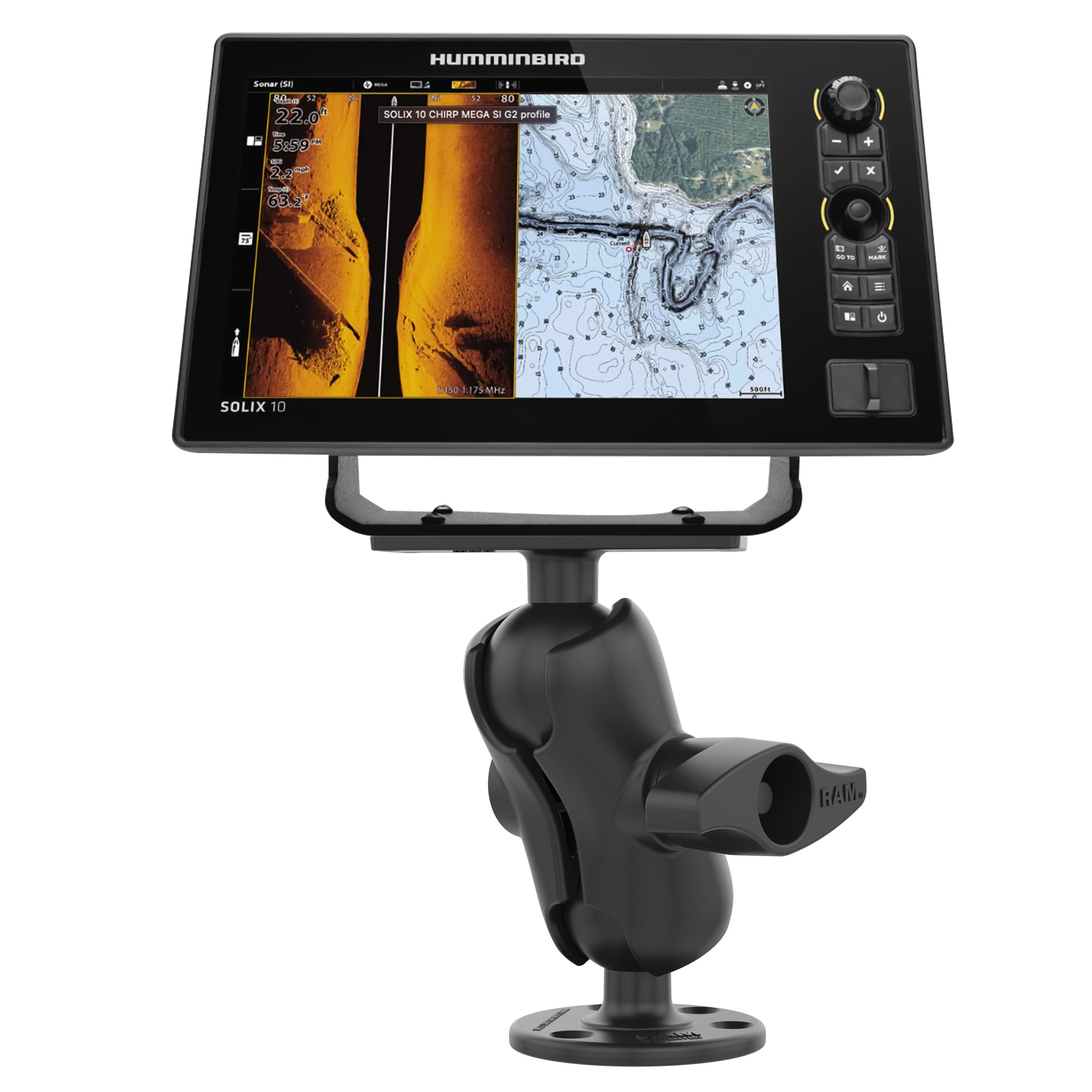 用于Humminbird螺旋桨8-10和XPLore系列的RAM®钻制球座