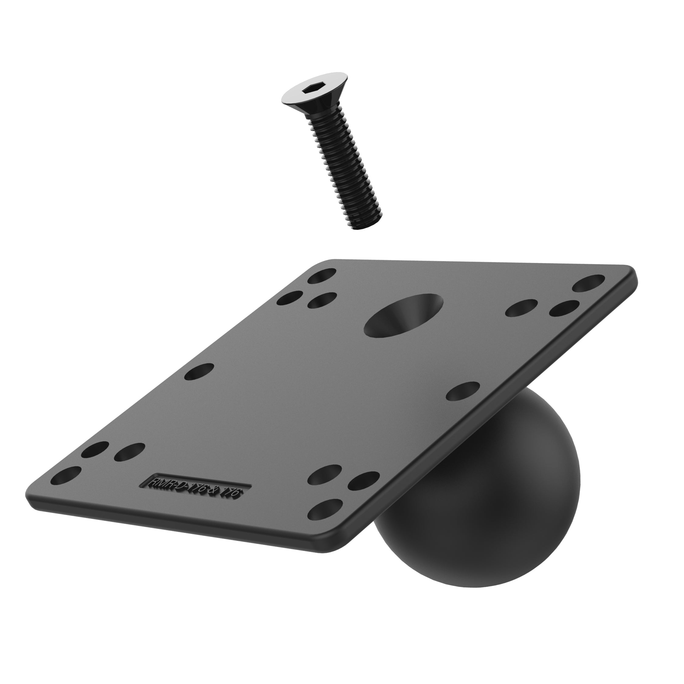 RAM®钢增强100 x100 mm BEP板，带球- D尺寸